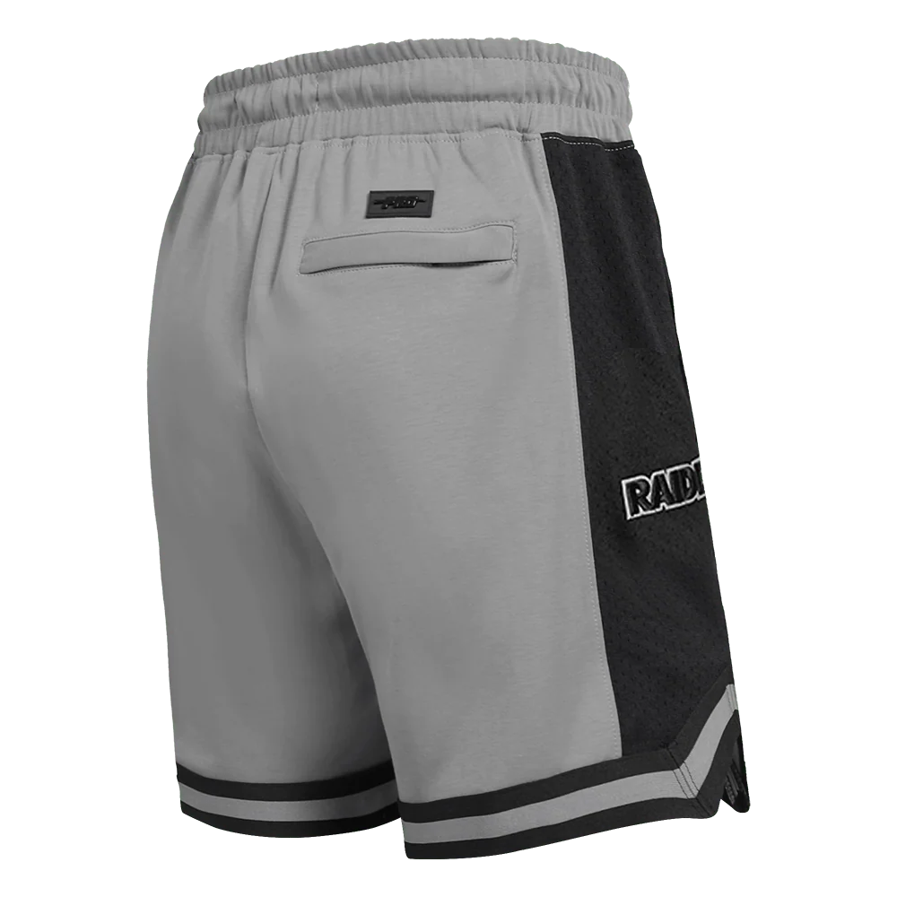 Pro Standard Las Vegas Raiders Script Tail Double Knit 2.0 Short - Gray/Black (FOR3410133-GBL)