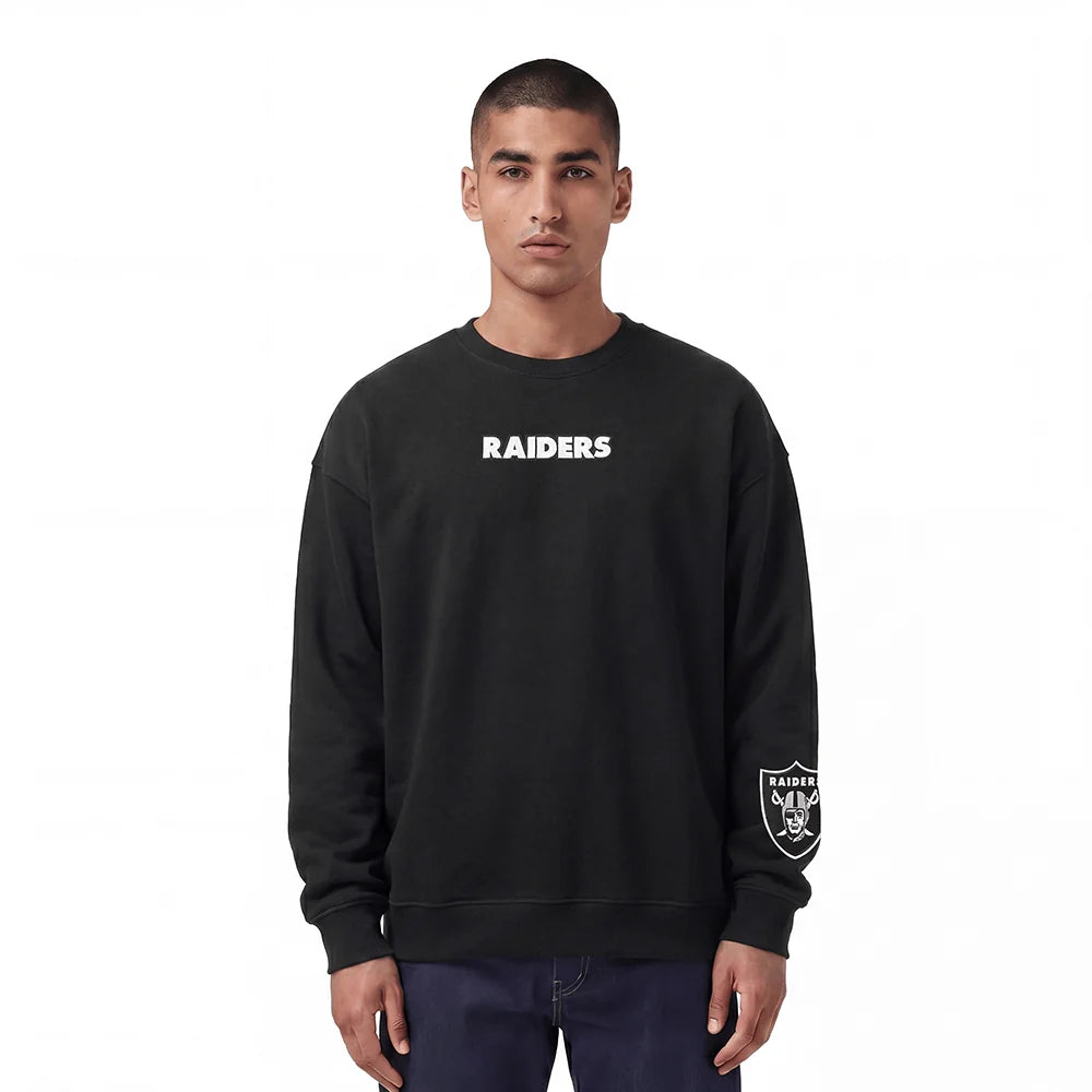 Pro Standard Las Vegas Raiders Wingspan Drop Shoulder Crewneck - Black (FOR5410451-BLK)