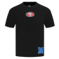 Pro Standard San Francisco 49ers Black Wingspan Drop Shoulder T-shirt made of cotton jersey with team branding and relaxed fit