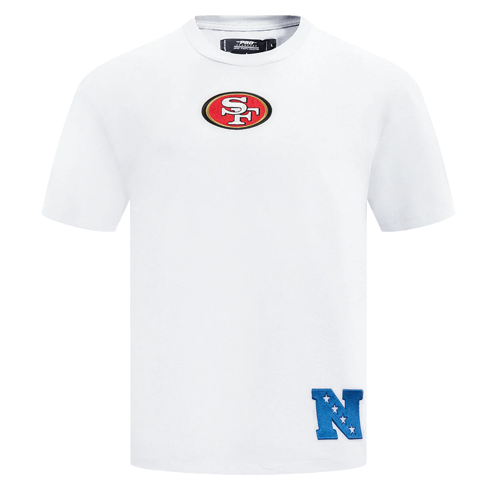White Pro Standard 49ers Wingspan Drop Shoulder T-shirt with team logo and comfortable fit