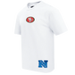 Pro Standard white cotton jersey tee with 49ers Wingspan design and relaxed drop shoulder fit