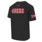 Front view of the black San Francisco 49ers Pro Standard Best Of Tee with team insignia and branding