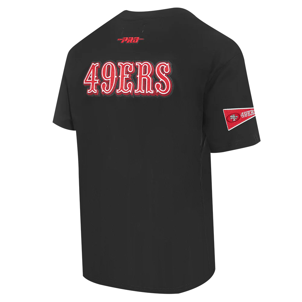 Front view of the black San Francisco 49ers Pro Standard Best Of Tee with team insignia and branding