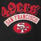 Back view of the black Pro Standard San Francisco 49ers Best Of Tee with embroidered team emblem