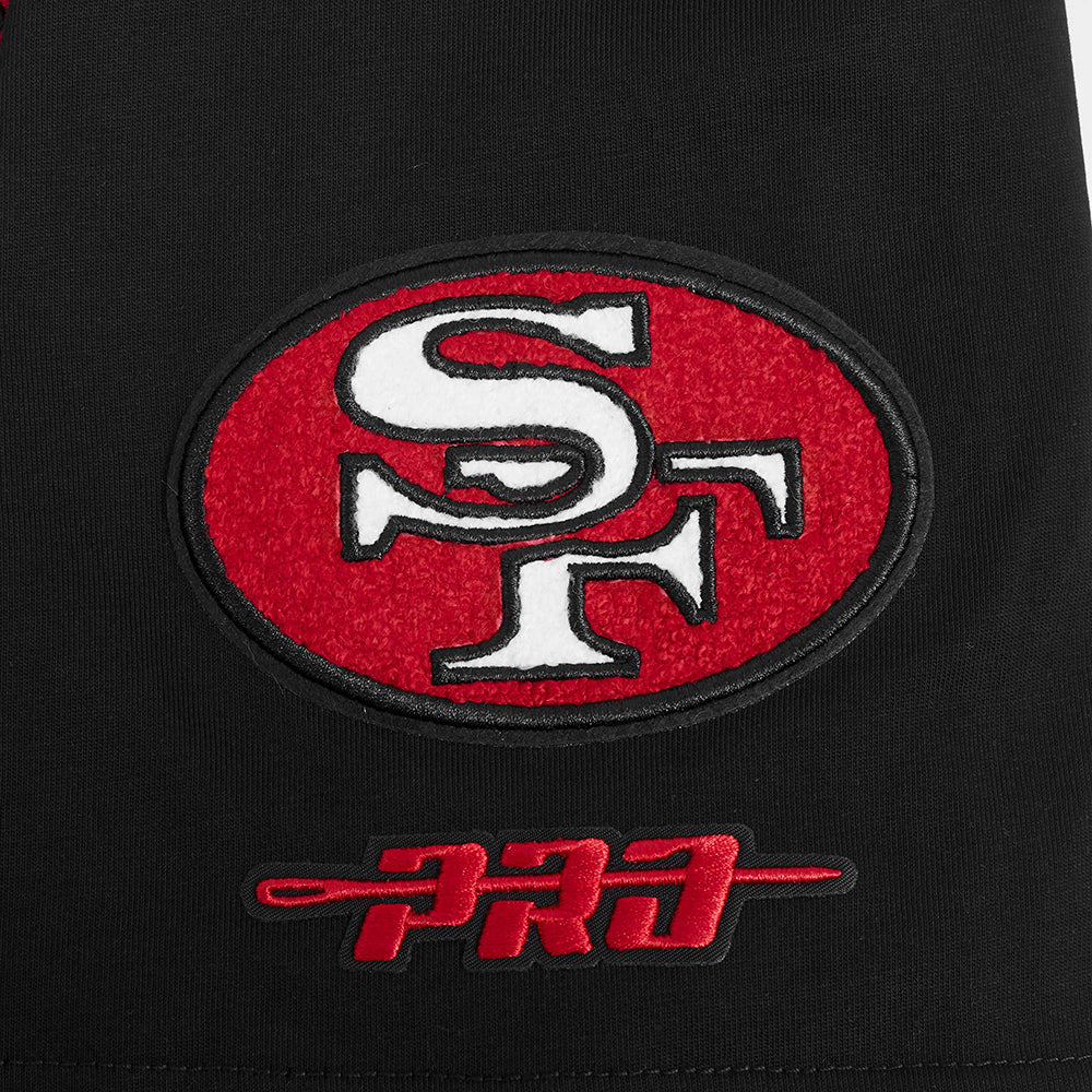 Overall presentation of the Pro Standard San Francisco 49ers Best Of Tee in black, highlighting design and fit