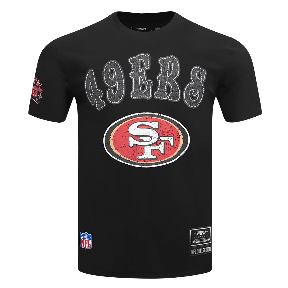 Pro Standard San Francisco 49ers Rebel Athletics Stacked Logo Tee - Black (FS41410971-BLK)