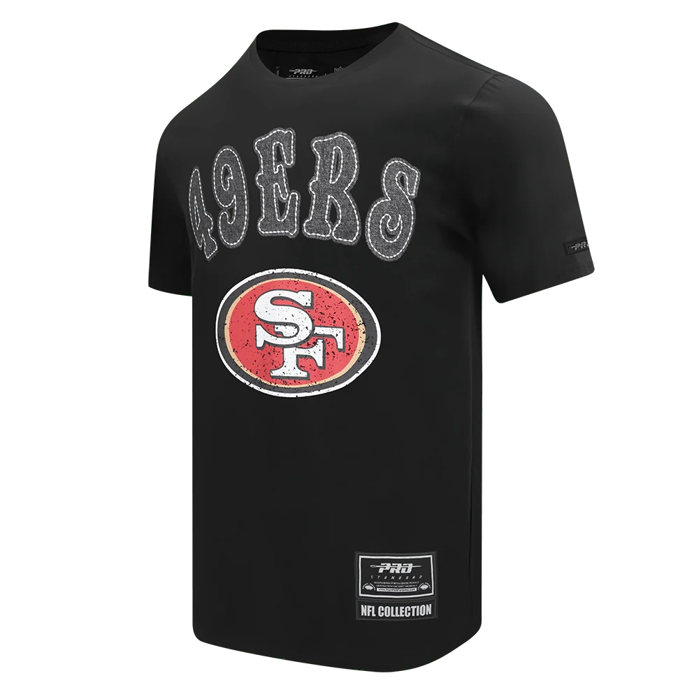 Pro Standard San Francisco 49ers Rebel Athletics Stacked Logo Tee - Black (FS41410971-BLK)