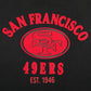 Pro Standard San Francisco 49ers First Team Knit SS Raglan Tee - Eggshell/Black (FS41411793-EBK)