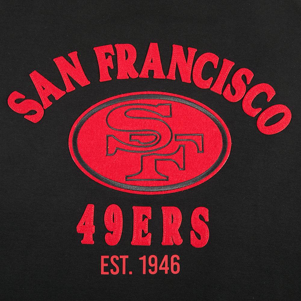 Pro Standard San Francisco 49ers First Team Knit SS Raglan Tee - Eggshell/Black (FS41411793-EBK)