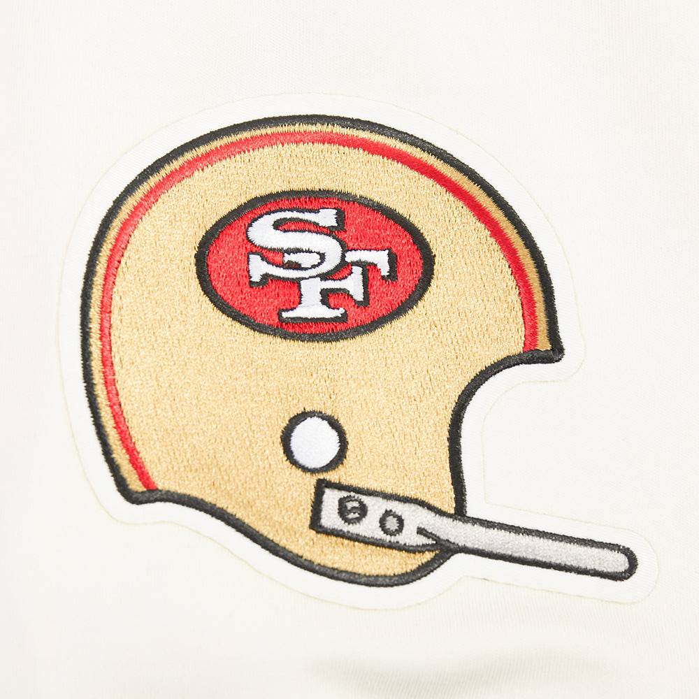 Pro Standard San Francisco 49ers First Team Knit SS Raglan Tee - Eggshell/Black (FS41411793-EBK)