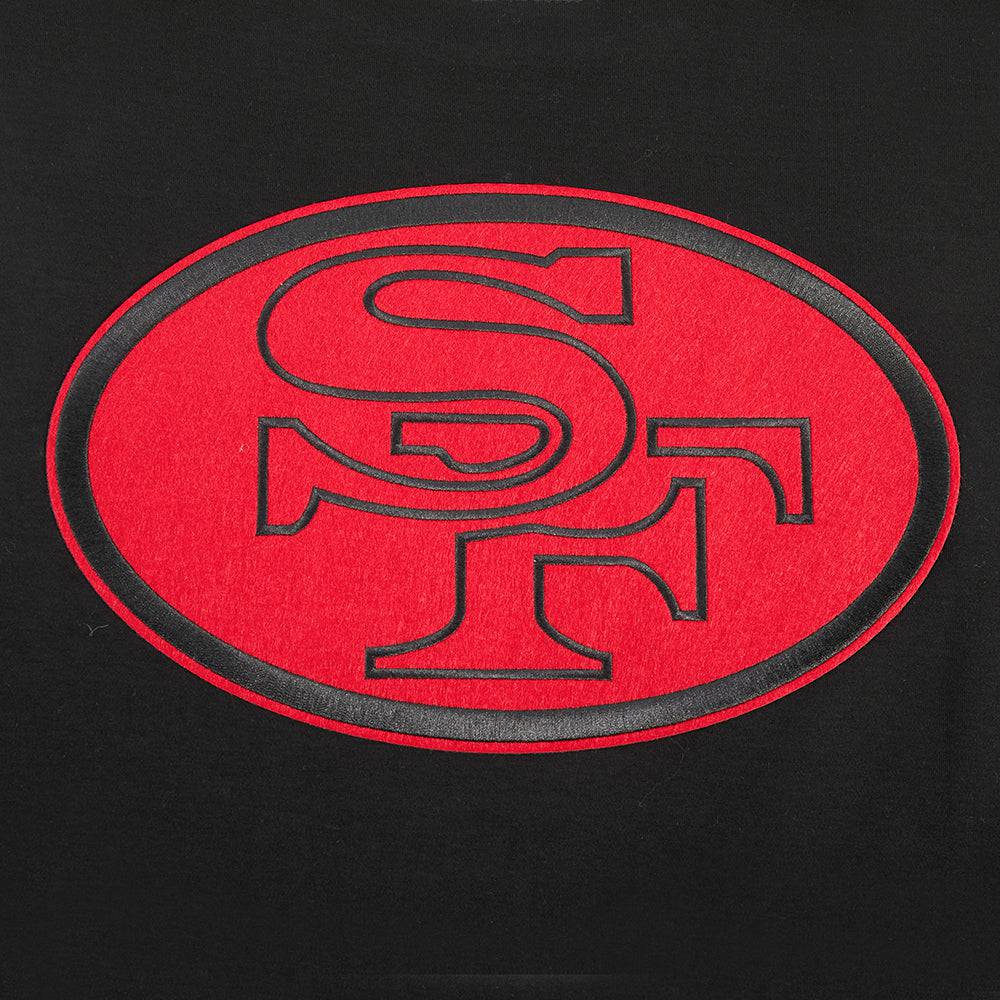 Pro Standard San Francisco 49ers First Team Knit SS Raglan Tee - Eggshell/Black (FS41411793-EBK)