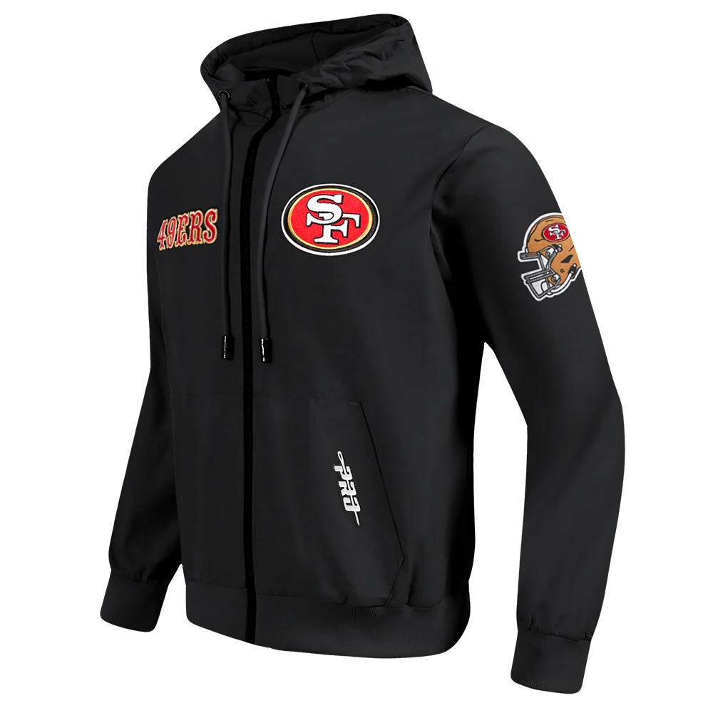 Pro Standard 49ers Classic Full Zip Wind Hoodie - Black (FS45410640-BLK)