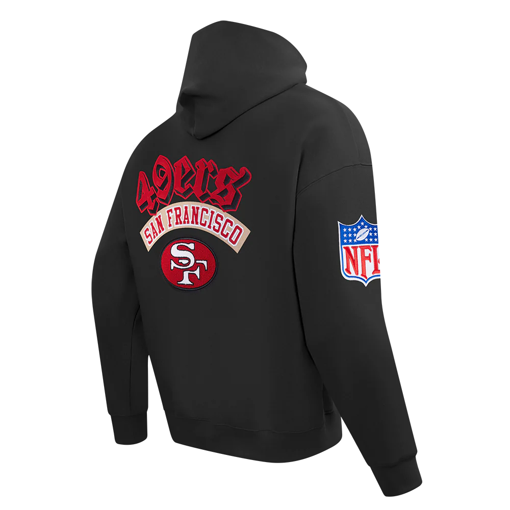 San Francisco 49ers Best Of men's hoodie in black with iconic team logo and relaxed fit