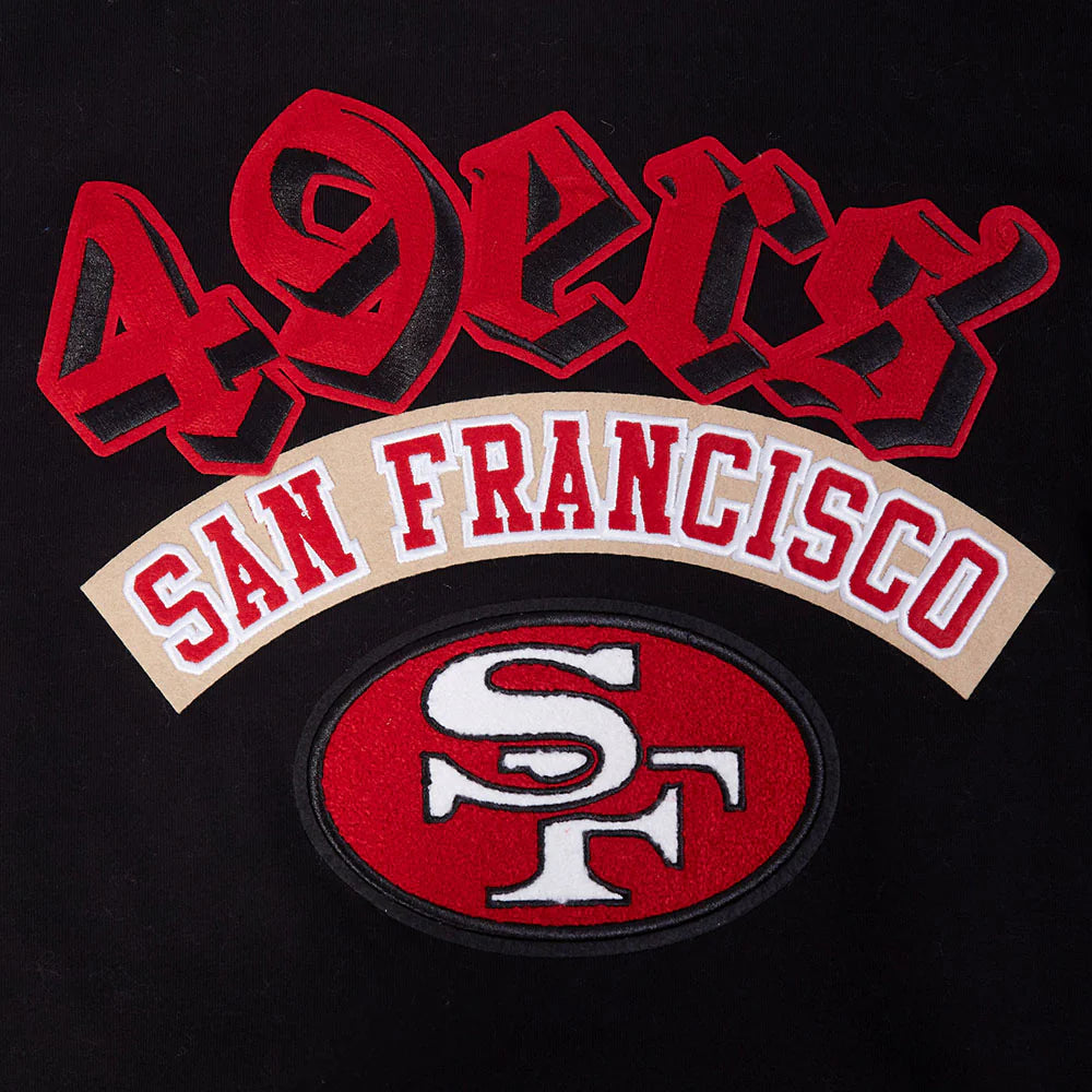 FSC45410965-BLK black pullover hoodie highlighting team pride and premium quality material