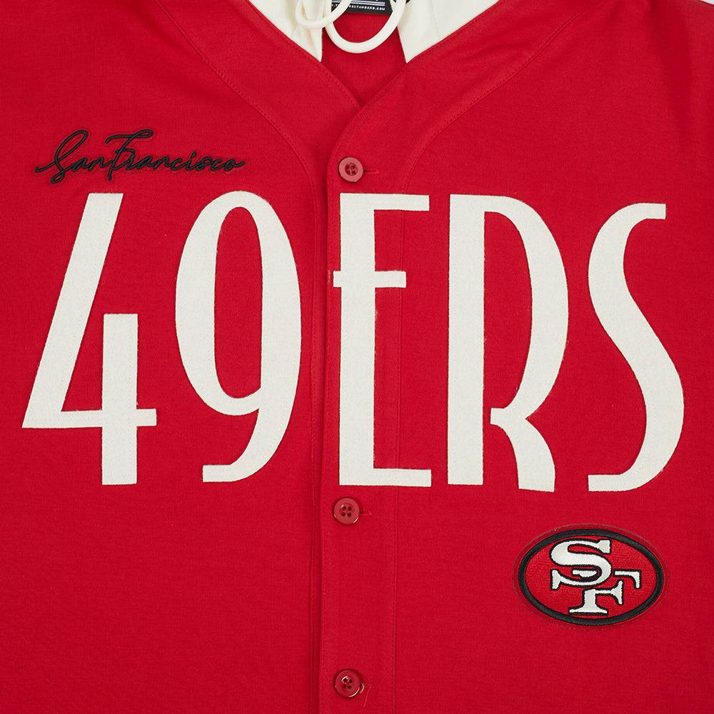 Pro Standard San Francisco 49ers Original Players Button Down Hoodie - Red/Eggshell (FS45411789-RDE)