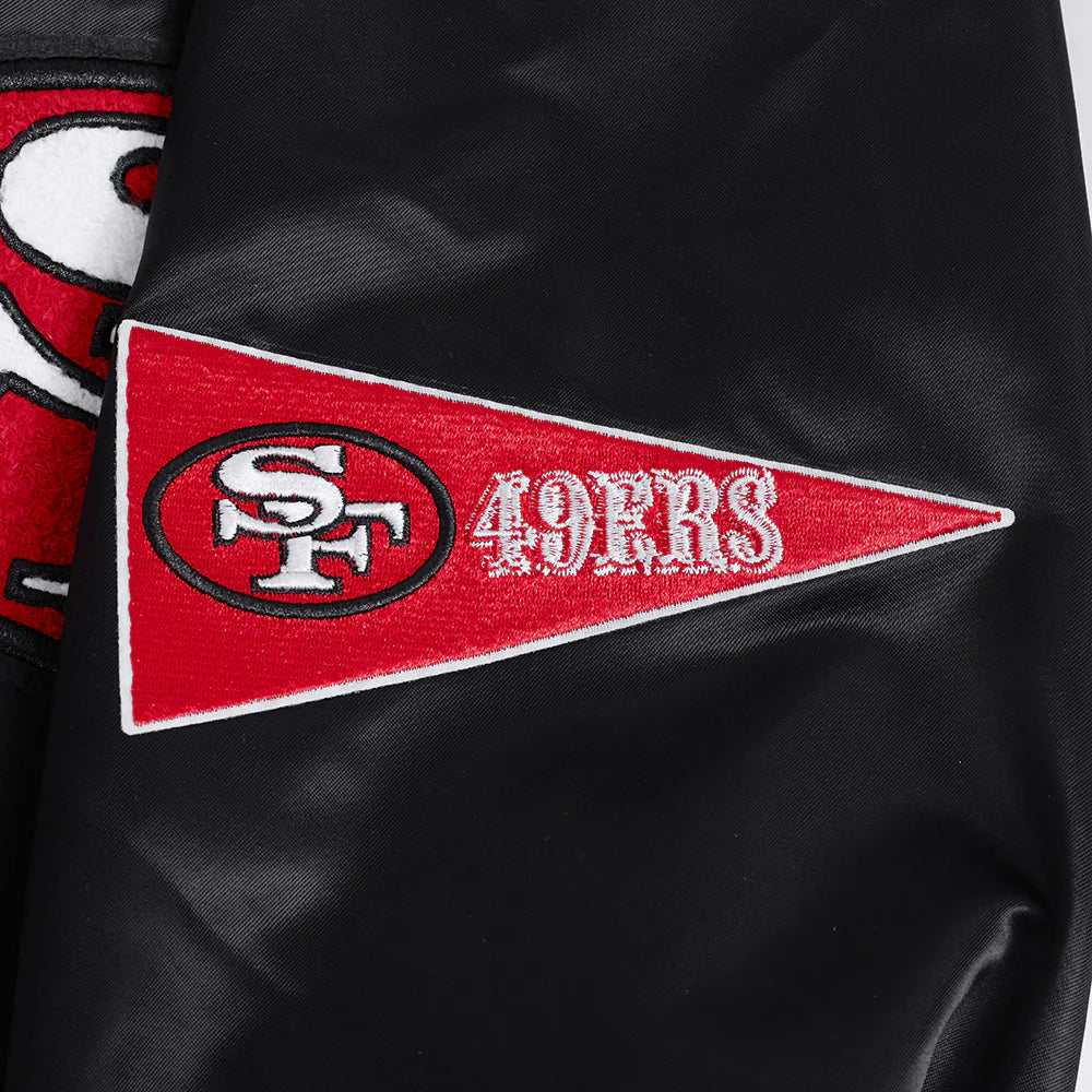 Pro Standard San Francisco 49ers Best Of Satin Jacket - Black/Red/Black (FS46410968-BRK)