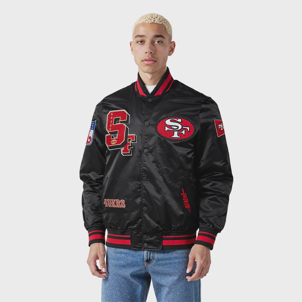 Pro Standard San Francisco 49ers Best Of Satin Jacket - Black/Red/Black (FS46410968-BRK)
