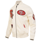 Pro Standard San Francisco 49ers Best Of Leather Varsity Jacket - Eggwhite (FS46410970-EGG)