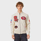Pro Standard San Francisco 49ers Best Of Leather Varsity Jacket - Eggwhite (FS46410970-EGG)