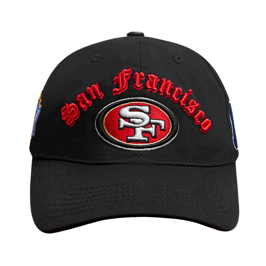 Pro Standard San Francisco 49ers Old English Dad Hat - Black (FS47410350-BLK)