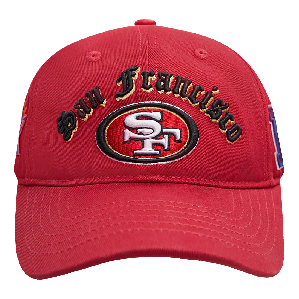 Pro Standard San Francisco 49ers Old English Dad Hat - Red (FS47410350-RED)