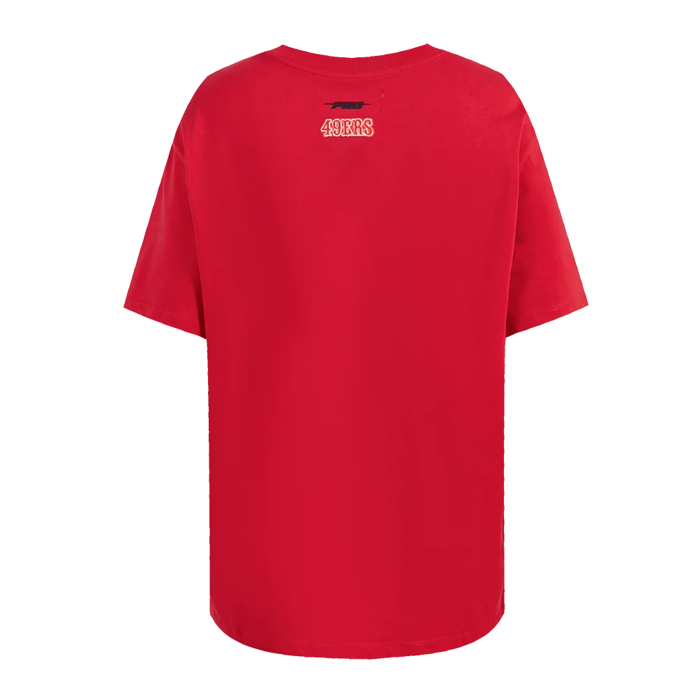 Pro Standard San Francisco 49ers Script Tail Women's BF Tee - Red (FS4A410161-RED)