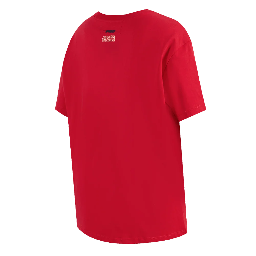 Pro Standard San Francisco 49ers Script Tail Women's BF Tee - Red (FS4A410161-RED)