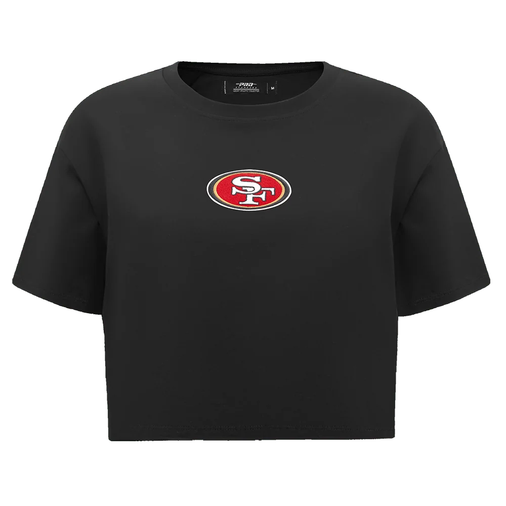 Pro Standard San Francisco 49ers Wingspan Women's Boxy Tee - Black (FS4A410460-BLK)