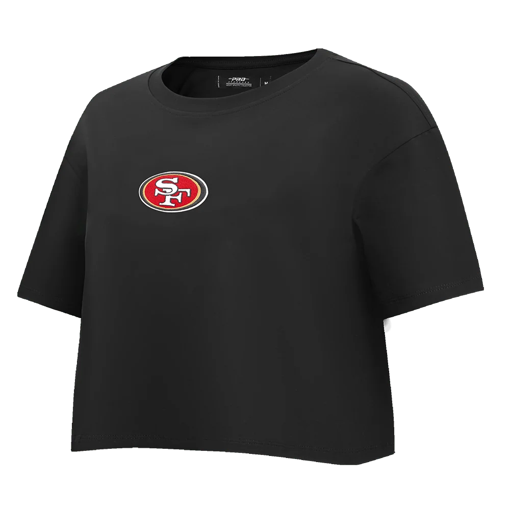 Pro Standard San Francisco 49ers Wingspan Women's Boxy Tee - Black (FS4A410460-BLK)