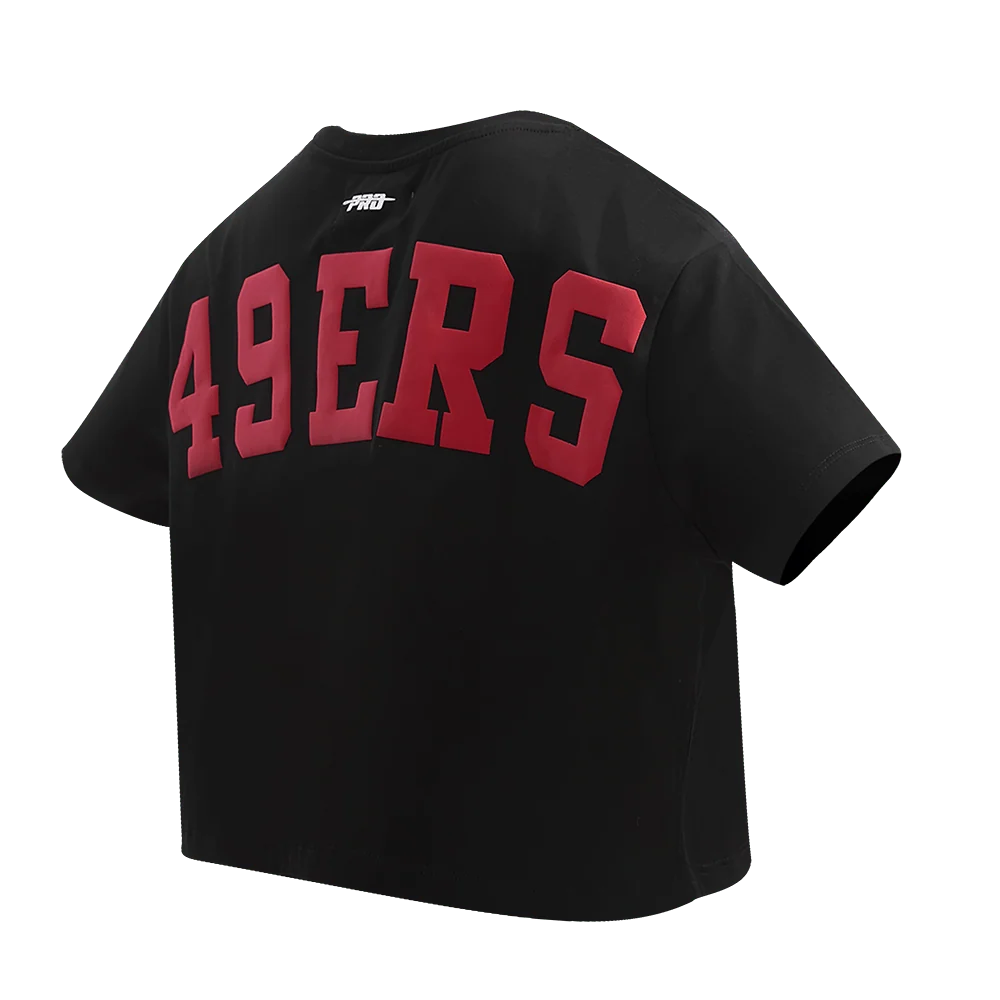 Pro Standard San Francisco 49ers Wingspan Women's Boxy Tee - Black (FS4A410460-BLK)