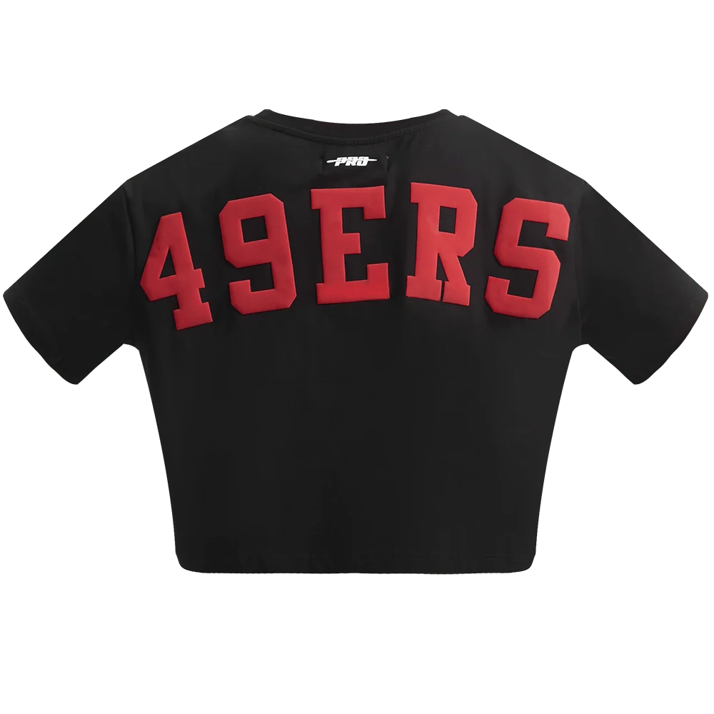 Pro Standard San Francisco 49ers Wingspan Women's Boxy Tee - Black (FS4A410460-BLK)