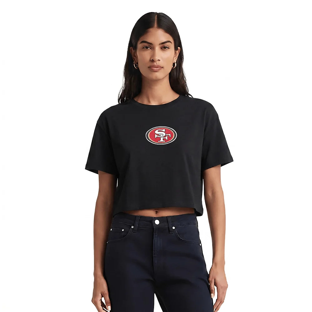 Pro Standard San Francisco 49ers Wingspan Women's Boxy Tee - Black (FS4A410460-BLK)
