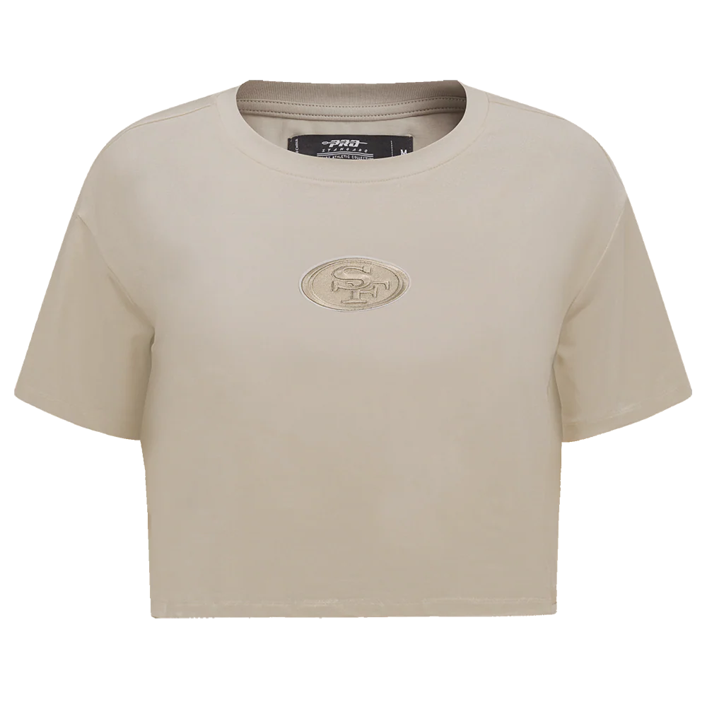 Pro Standard San Francisco 49ers Wingspan Women's Boxy Tee - Taupe (FS4A410460-TAU)