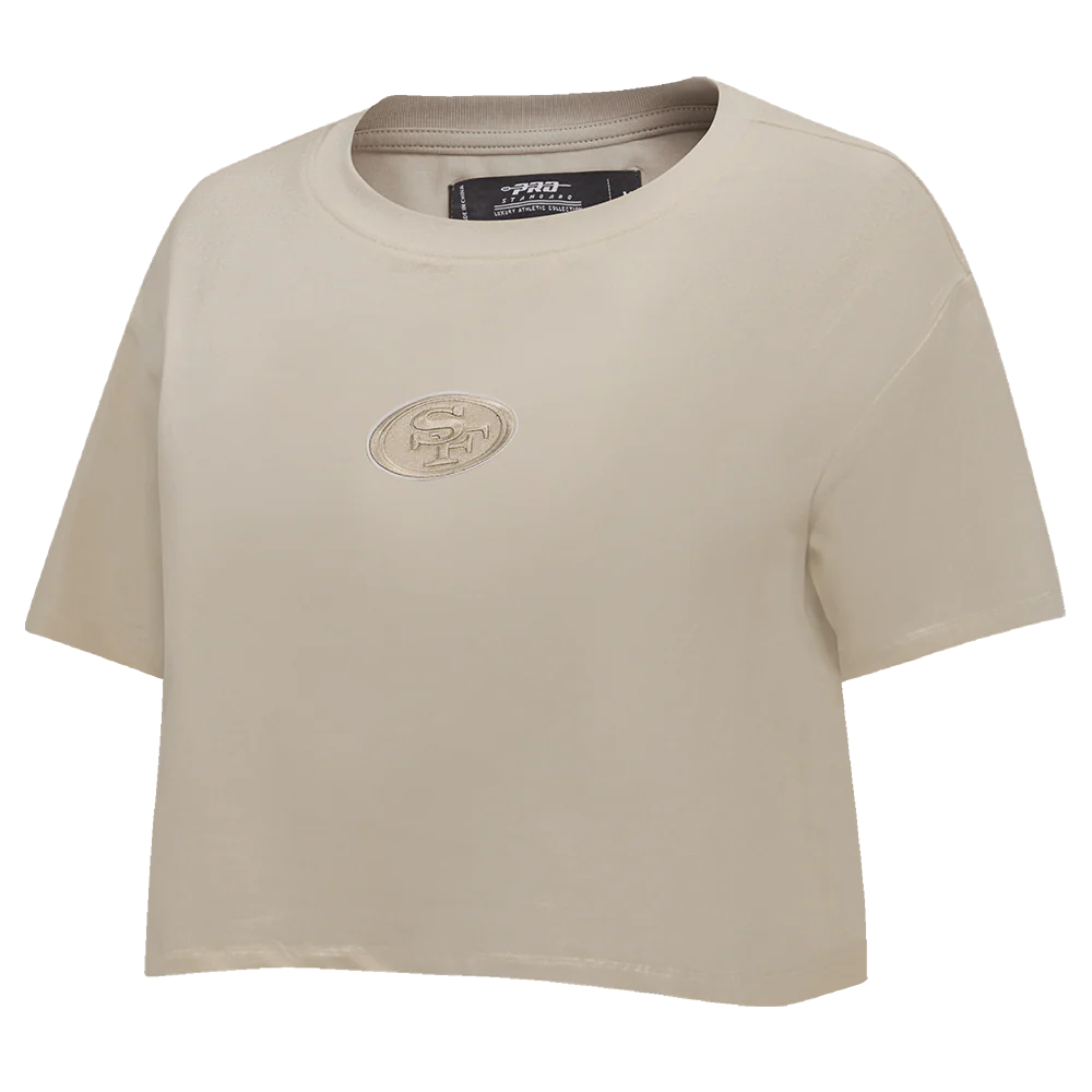 Pro Standard San Francisco 49ers Wingspan Women's Boxy Tee - Taupe (FS4A410460-TAU)
