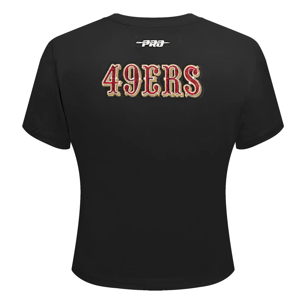 Pro Standard San Francisco 49ers Game Day Classics Women's Baby Doll Tee - Black (FS4A410538-BLK)