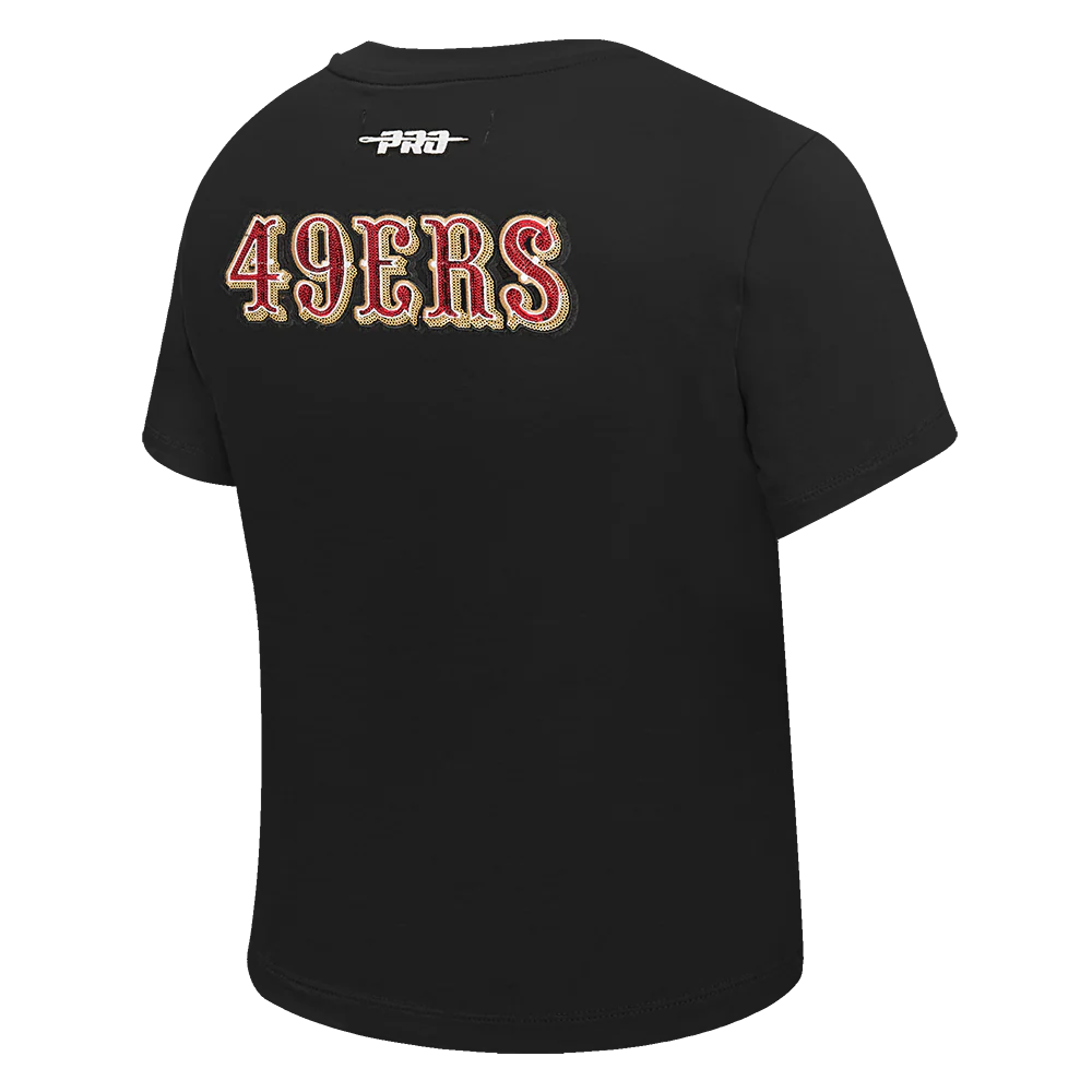 Pro Standard San Francisco 49ers Game Day Classics Women's Baby Doll Tee - Black (FS4A410538-BLK)