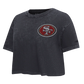 Pro Standard San Francisco 49ers Washed Jewels Women's Boxy Tee - Washed Black (FS4A411550-WBK)