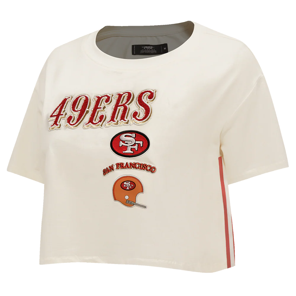 Pro Standard San Francisco 49ers Retro Classics Women's Boxy Tee - Eggshell (FS4A43617-EGG)