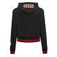 Black and red Pro Standard San Francisco 49ers cropped hoodie featuring team graphics for women