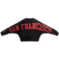 Pro Standard San Francisco 49ers Wingspan Women's Black Crewneck sweatshirt featuring team logo design