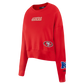 Pro Standard San Francisco 49ers Wingspan Women's Crewneck - Red (FS4C410461-RED)