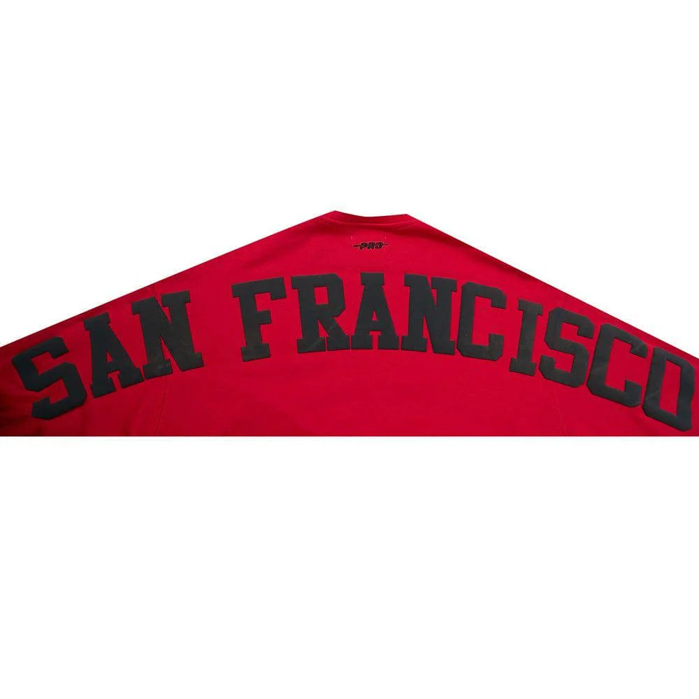 Pro Standard San Francisco 49ers Wingspan Women's Crewneck - Red (FS4C410461-RED)