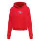 Pro Standard San Francisco 49ers Wingspan Women's Cropped Hoodie - Red (FS4C410462-RED)