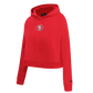Pro Standard San Francisco 49ers Wingspan Women's Cropped Hoodie - Red (FS4C410462-RED)