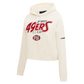Pro Standard San Francisco 49ers Paradise Women's Cropped Hoodie - Eggshell (FS4C411527-EGG)