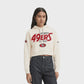 Pro Standard San Francisco 49ers Paradise Women's Cropped Hoodie - Eggshell (FS4C411527-EGG)