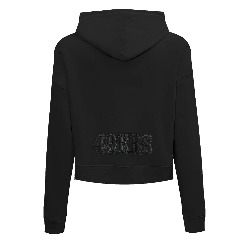 Pro Standard San Francisco 49ers Neutral Women's Cropped Hoodie - Black (FS4C44994-BLK)