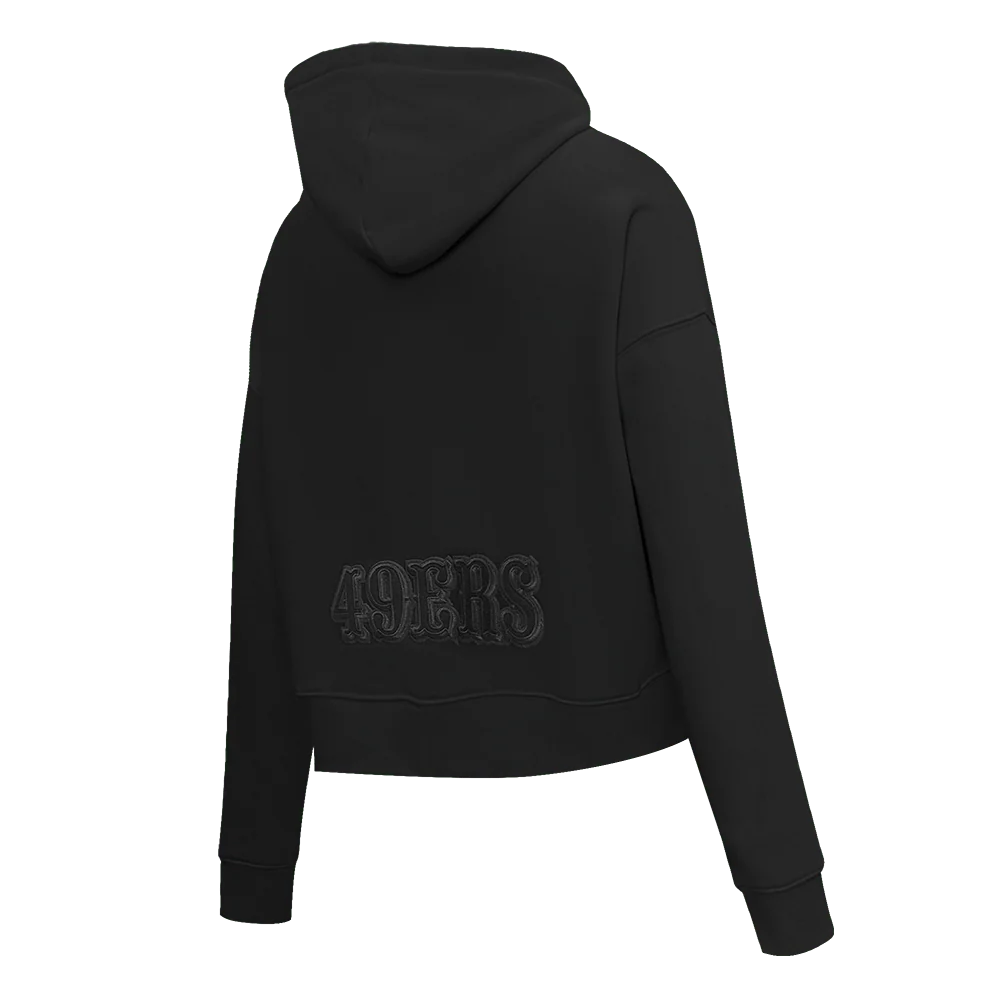 Pro Standard San Francisco 49ers Neutral Women's Cropped Hoodie - Black (FS4C44994-BLK)