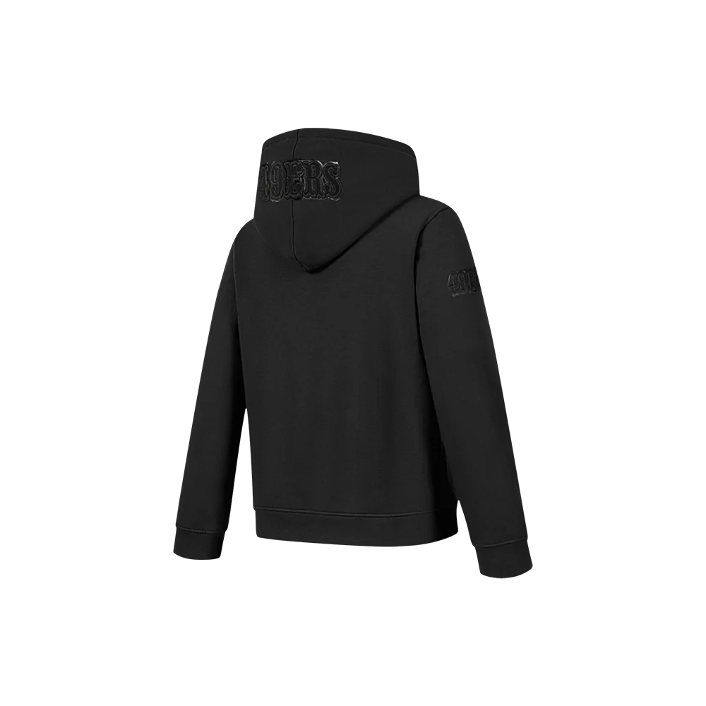 Pro Standard San Francisco 49ers Little Boy's Full Zip Hoodie - Triple Black (FS4L5410760-BLK)