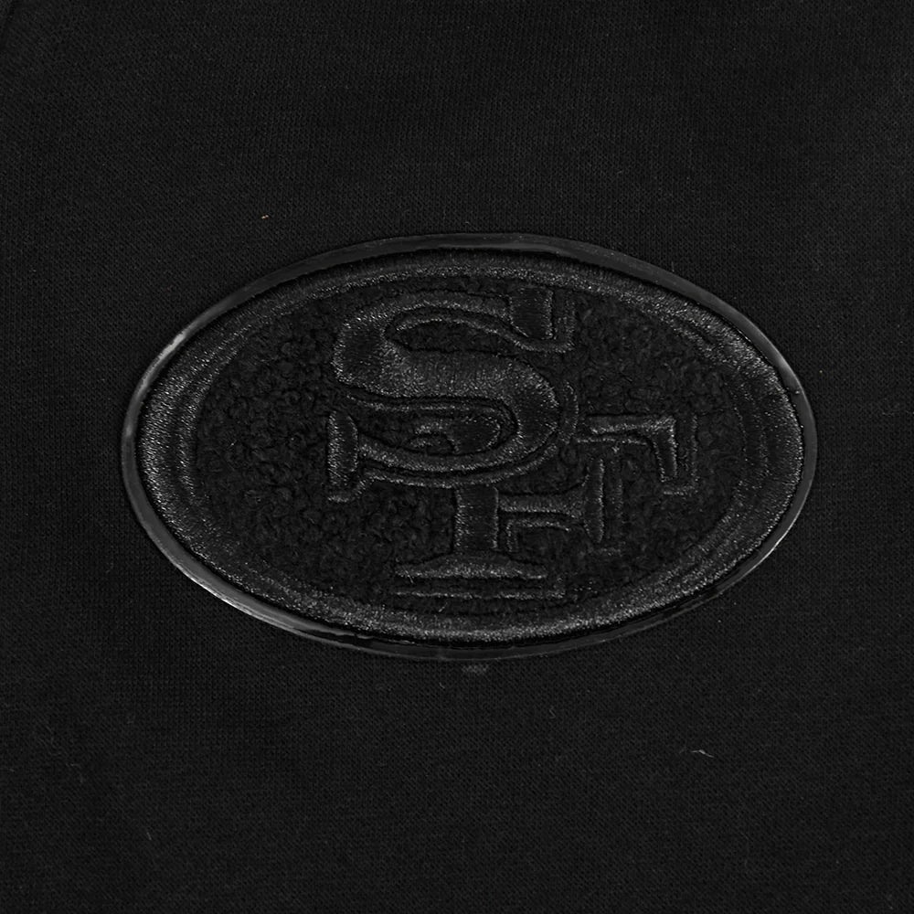 Pro Standard San Francisco 49ers Little Boy's Full Zip Hoodie - Triple Black (FS4L5410760-BLK)